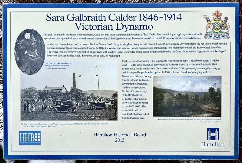 Sara Galbraith Calder 1846-1914 Marker image. Click for full size.