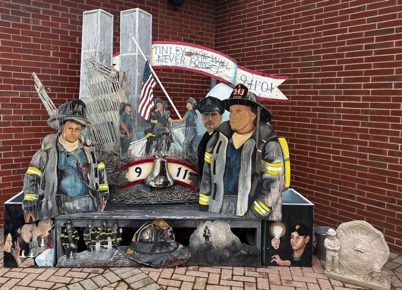Tinley Park 9/11 Memorial Marker. Click for full size. Tinley Park 9/11 Memorial Marker image. Click for full size.