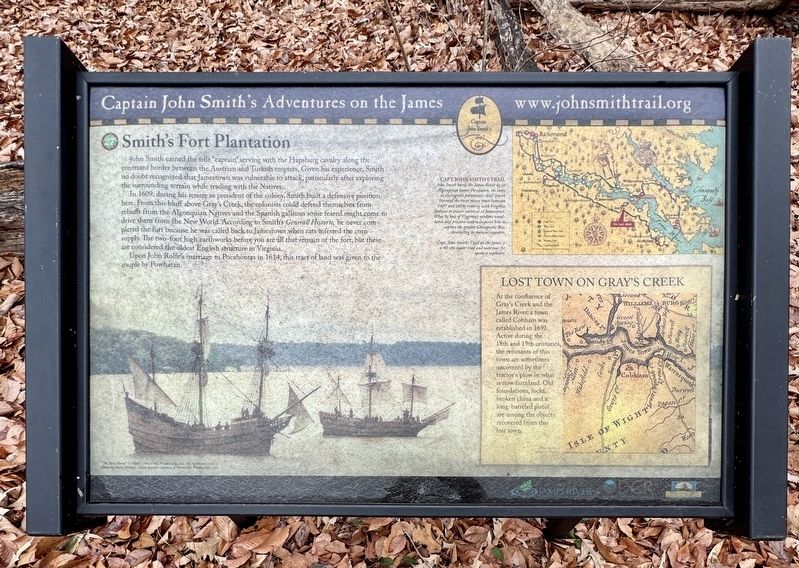 Smith’s Fort Plantation Marker. Click for full size. Smith’s Fort Plantation Marker image. Click for full size.