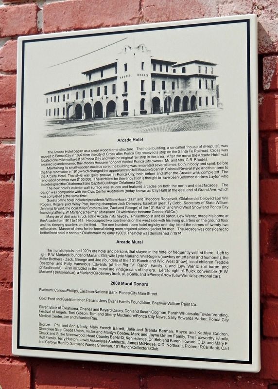 Arcade Hotel Marker image. Click for full size.