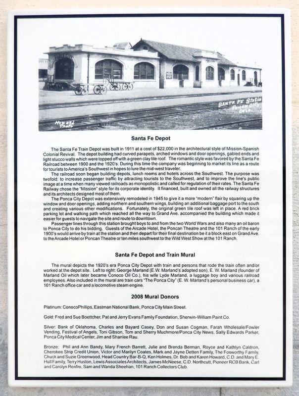 Santa Fe Depot Marker. Click for full size. Santa Fe Depot Marker image. Click for full size.
