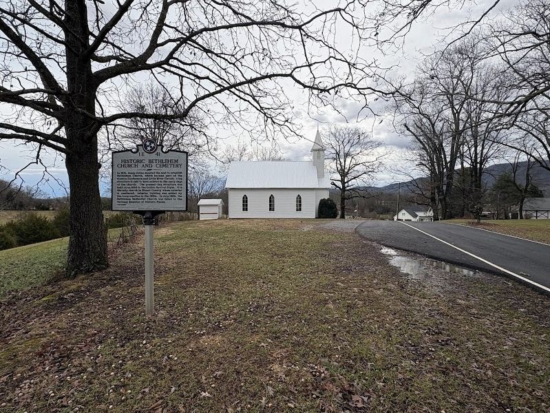 Historic Bethlehem Church and Cemetery marker image. Click for full size.