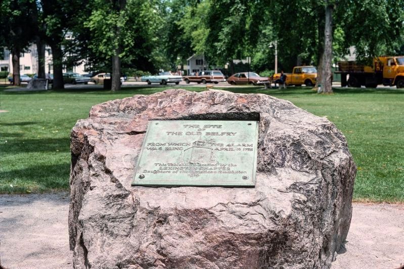 The Site of the Old Belfry Marker. Click for full size. The Site of the Old Belfry Marker image. Click for full size.