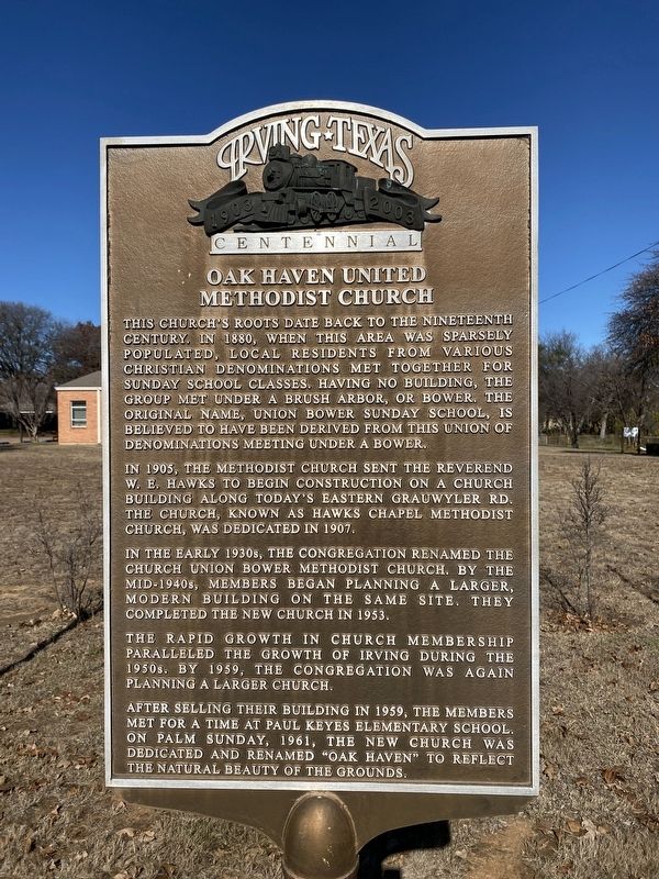 Oak Haven United Methodist Church Marker. Click for full size. Oak Haven United Methodist Church Marker image. Click for full size.