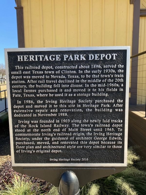 Heritage Park Depot Marker. Click for full size. Heritage Park Depot Marker image. Click for full size.