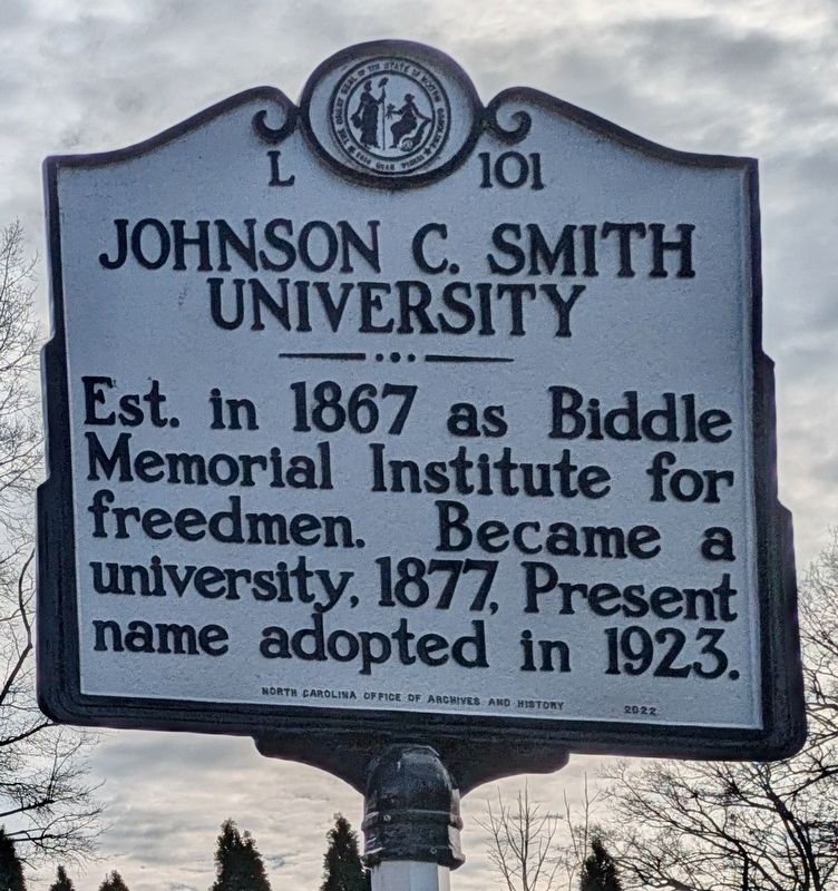 Johnson C. Smith University Marker image. Click for full size.