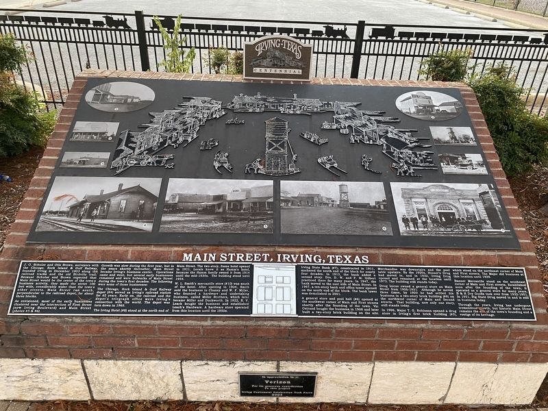 Main Street, Irving, Texas Marker. Click for full size. Main Street, Irving, Texas Marker image. Click for full size.