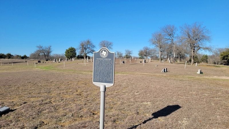 Washburn Cemetery and Marker. Click for full size. Washburn Cemetery and Marker image. Click for full size.