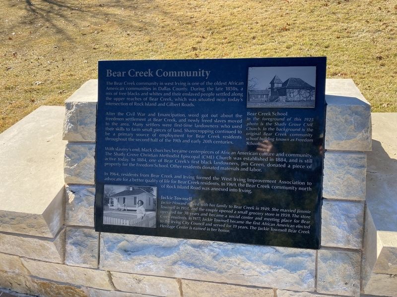 Bear Creek Community Marker. Click for full size. Bear Creek Community Marker image. Click for full size.
