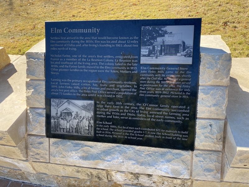 Elm Community Marker. Click for full size. Elm Community Marker image. Click for full size.