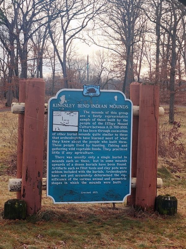 Kingsley Bend Indian Mounds Marker. Click for full size. Kingsley Bend Indian Mounds Marker image. Click for full size.