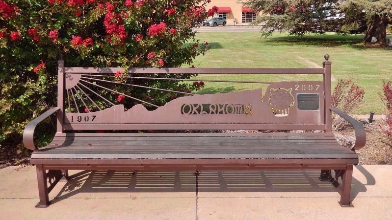Oklahoma Centennial Bench. Click for full size. Oklahoma Centennial Bench image. Click for full size.