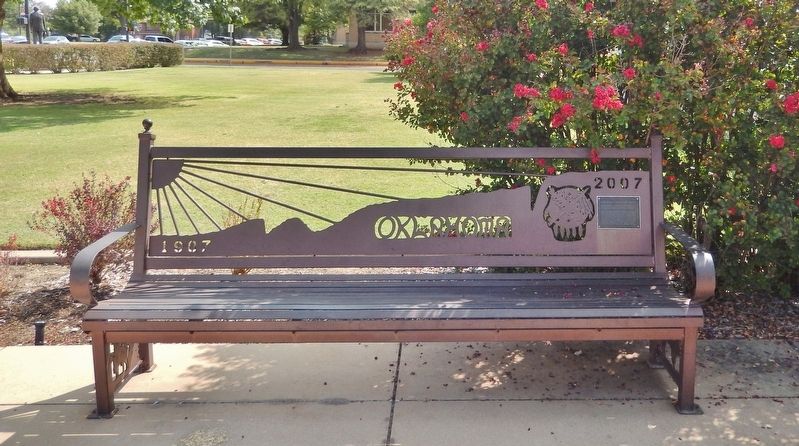 Oklahoma Centennial Bench. Click for full size. Oklahoma Centennial Bench image. Click for full size.