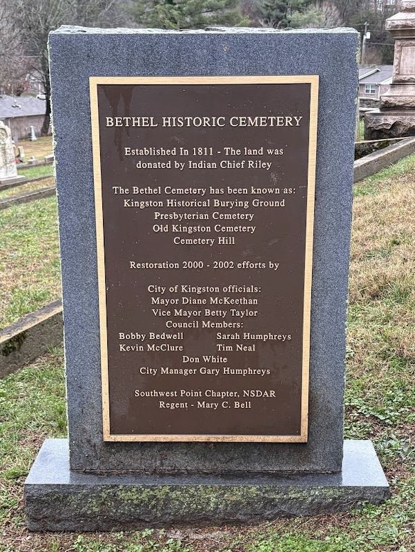 Bethel Historic Cemetery marker. Click for full size. Bethel Historic Cemetery marker image. Click for full size.