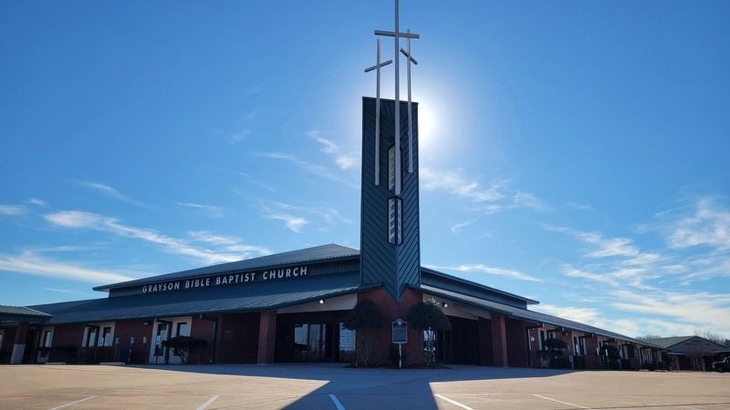 Grayson Bible Baptist Church and Marker. Click for full size. Grayson Bible Baptist Church and Marker image. Click for full size.