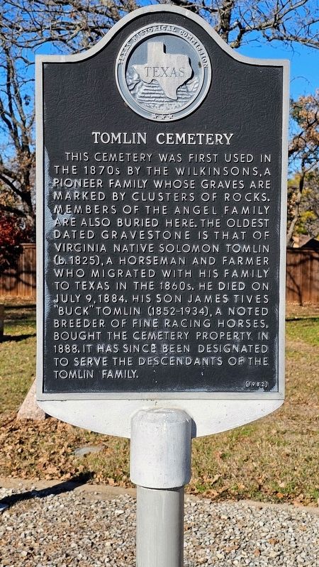 Tomlin Cemetery Marker. Click for full size. Tomlin Cemetery Marker image. Click for full size.