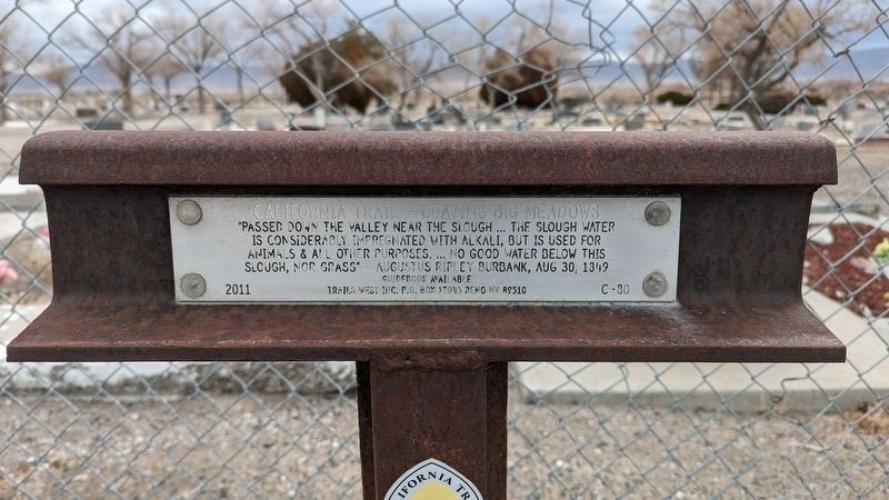 California Trail - Leaving Big Meadows Marker image. Click for full size.