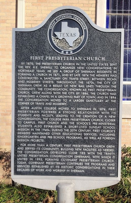 First Presbyterian Church Marker image. Click for full size.