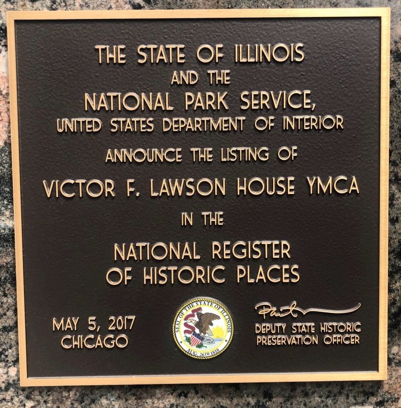 Victor F. Lawson House YMCA Marker image. Click for full size.