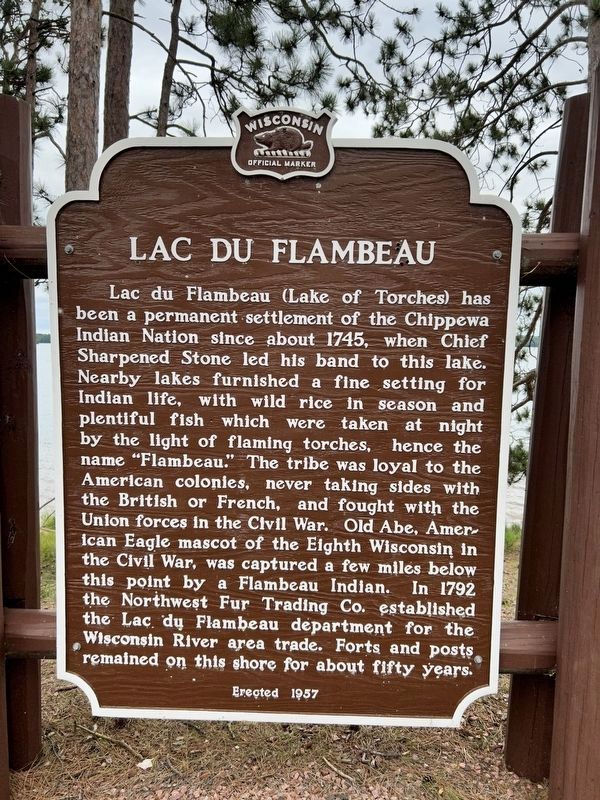 Lac du Flambeau Marker image. Click for full size.