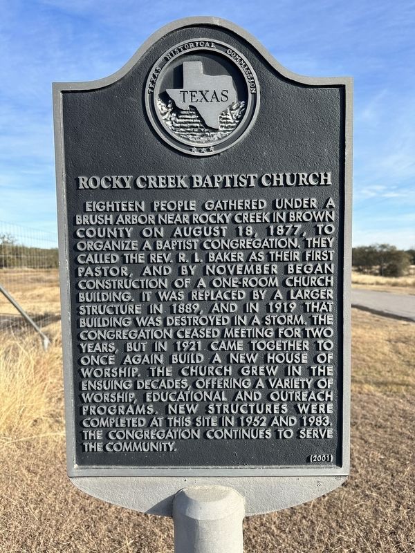 Rocky Creek Baptist Church Marker image. Click for full size.