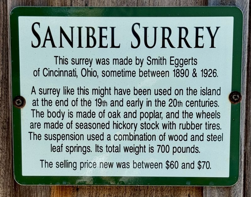 Sanibel Surry Marker image. Click for full size.