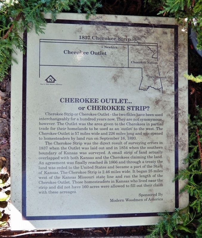 Cherokee Outlet... or Cherokee Strip? Marker image. Click for full size.