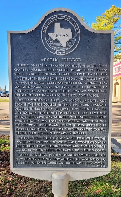 Austin College Marker. Click for full size. Austin College Marker image. Click for full size.