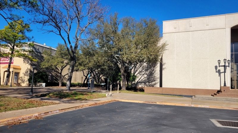 The view of the Austin College Marker along the parking lot. Click for full size. The view of the Austin College Marker along the parking lot image. Click for full size.