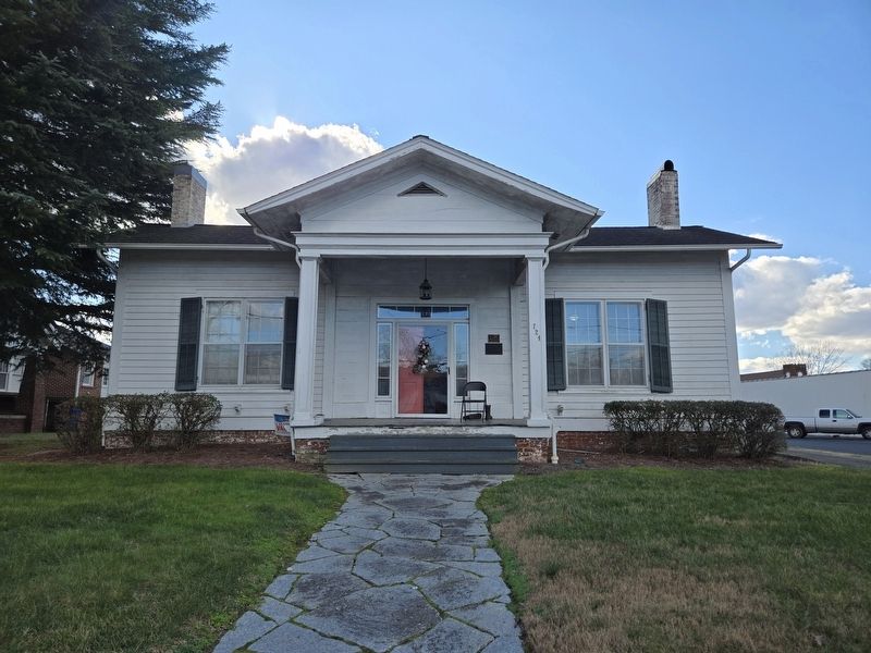 William A. Estes House. Marker is on the porch to the right of the front entrance. Click for full size. William A. Estes House. Marker is on the porch to the right of the front entrance image. Click for full size.