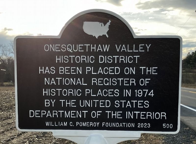 Onesquethaw Valley Historic District Marker. Click for full size. Onesquethaw Valley Historic District Marker image. Click for full size.