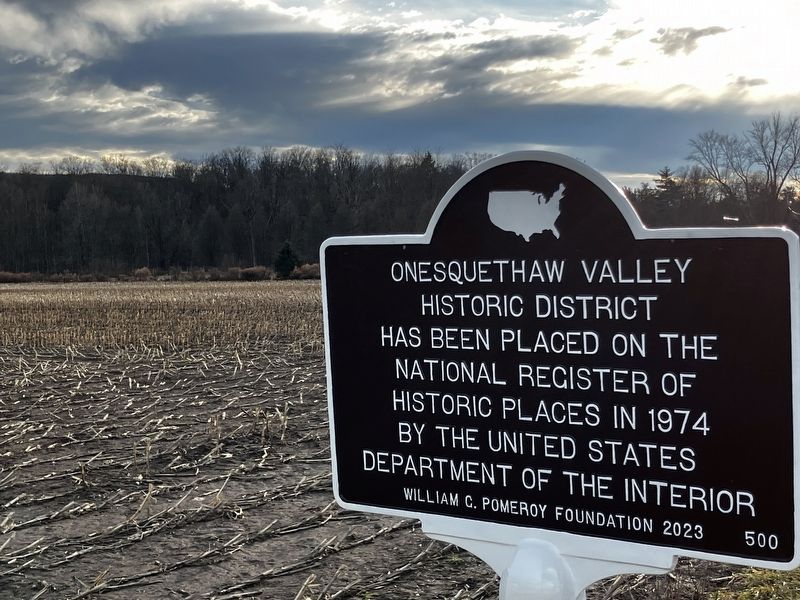 Onesquethaw Valley Historic District Marker. Click for full size. Onesquethaw Valley Historic District Marker image. Click for full size.
