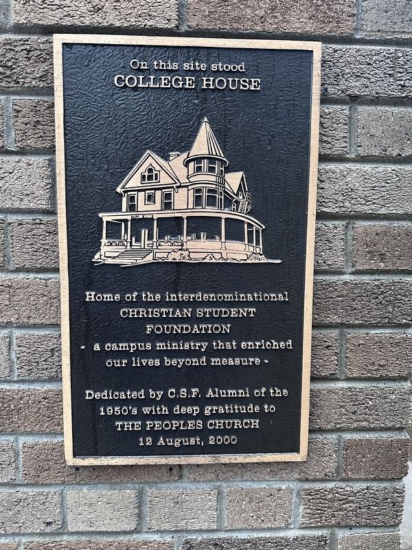 College House Marker. Click for full size. College House Marker image. Click for full size.