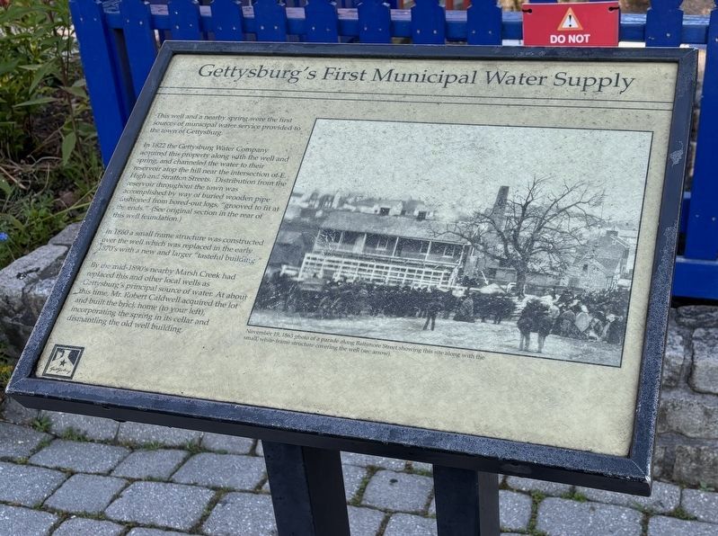 Gettysburg's First Municipal Water Supply Marker image. Click for full size.