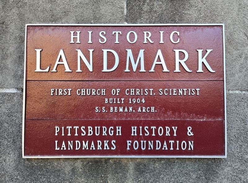 First Church of Christ, Scientist Marker. Click for full size. First Church of Christ, Scientist Marker image. Click for full size.