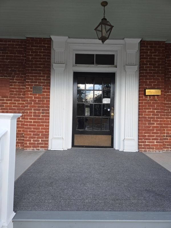 The J. C. Hollingsworth House Marker to the left of the front entrance. Click for full size. The J. C. Hollingsworth House Marker to the left of the front entrance image. Click for full size.