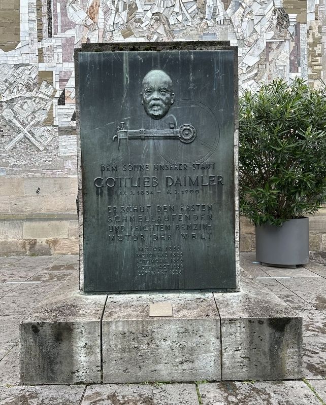 Gottlieb Daimler Marker - Daimler side (front) image. Click for full size.