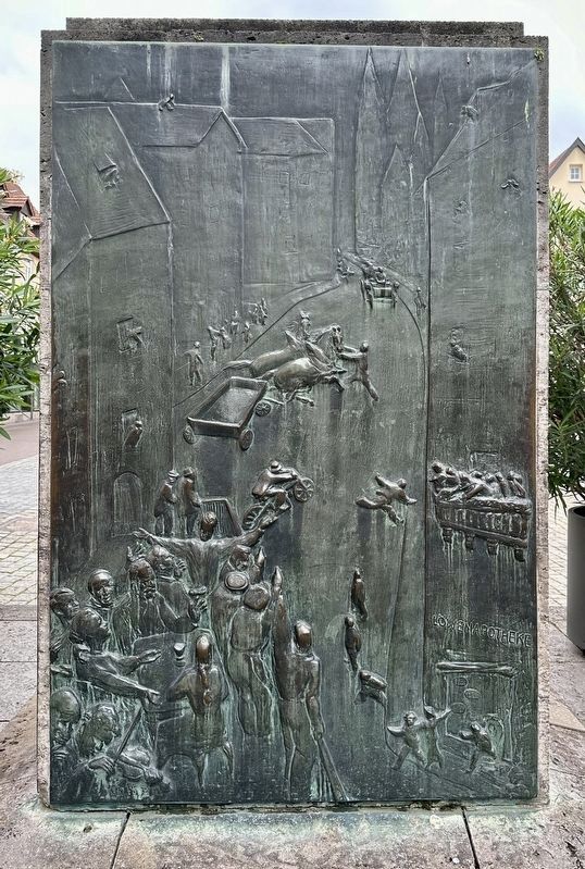 Gottlieb Daimler Marker - motorcycle side image. Click for full size.