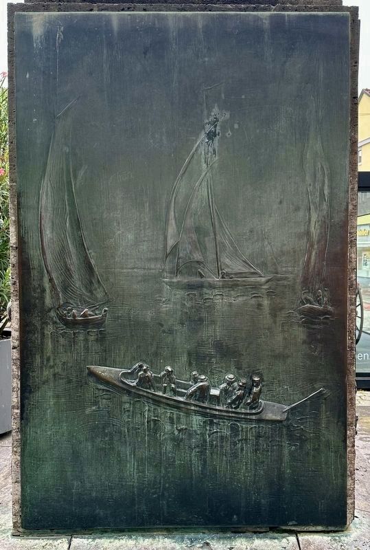 Gottlieb Daimler Marker - motorboat side image. Click for full size.