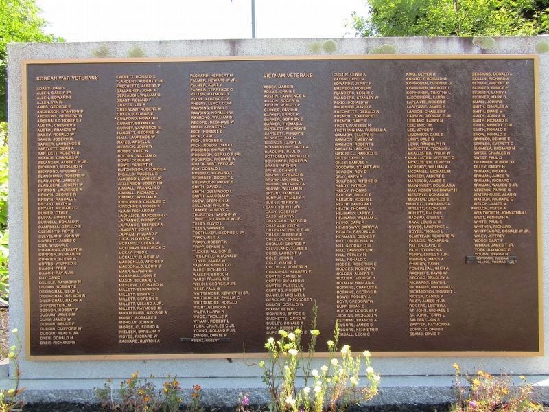 Norway, Maine Korea & Vietnam Veterans Monument. Click for full size. Norway, Maine Korea & Vietnam Veterans Monument image. Click for full size.