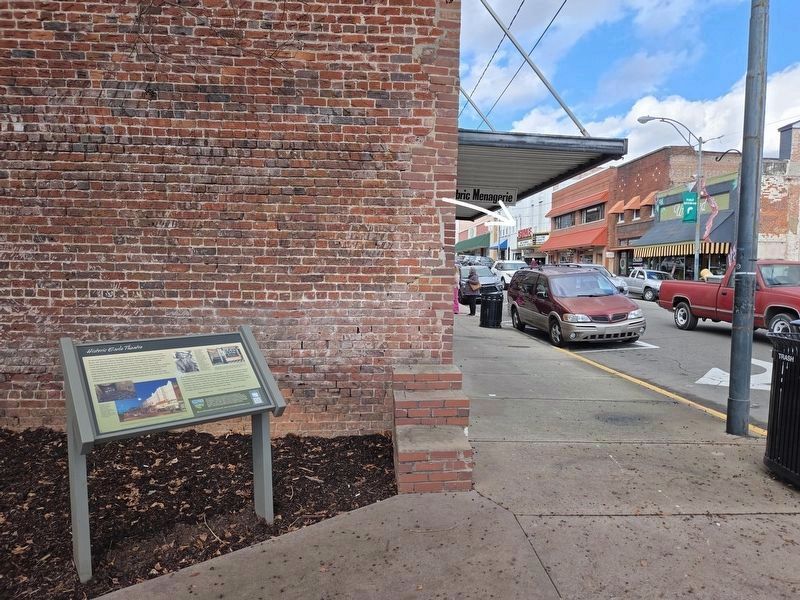 Historic Earle Theater Marker looking north on North Main Street image. Click for full size.