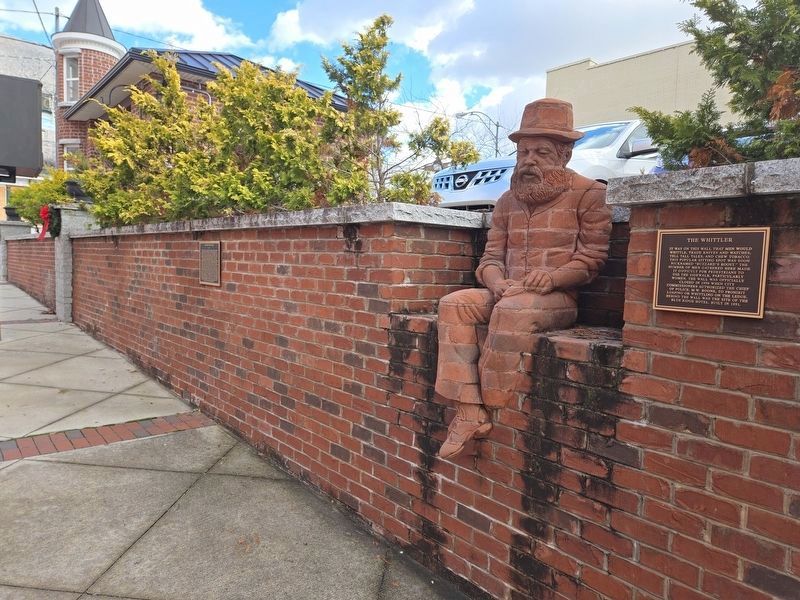 The Whittling Wall Marker near The Whittler statue & marker image. Click for full size.