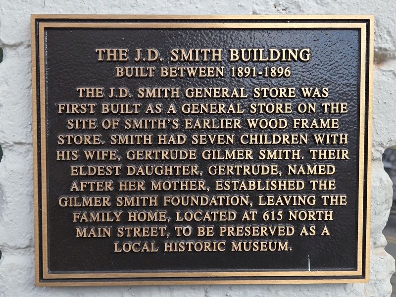 The J.D. Smith Building Marker. Click for full size. The J.D. Smith Building Marker image. Click for full size.