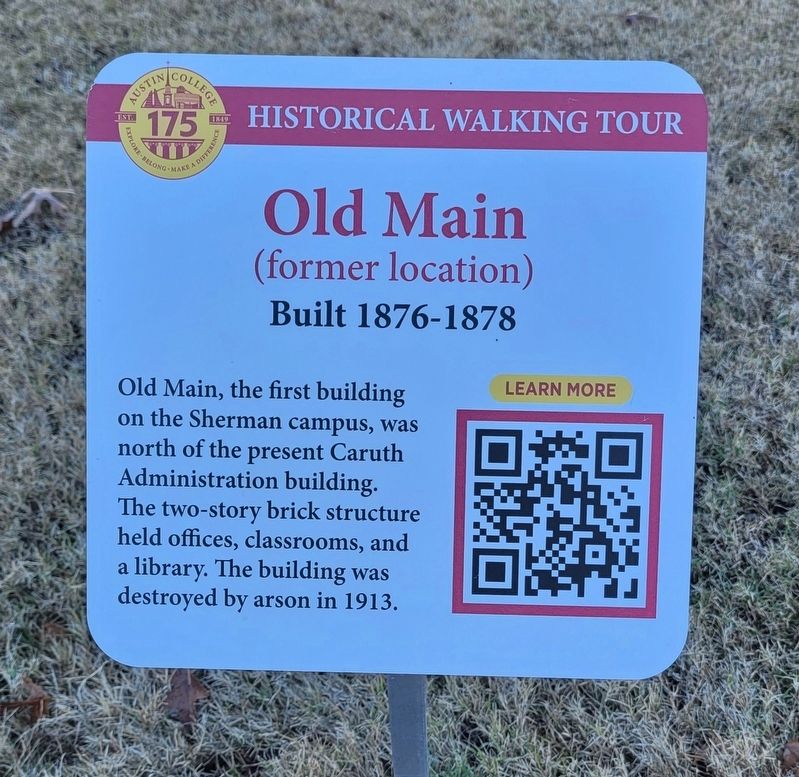 Old Main (former location) Marker image. Click for full size.