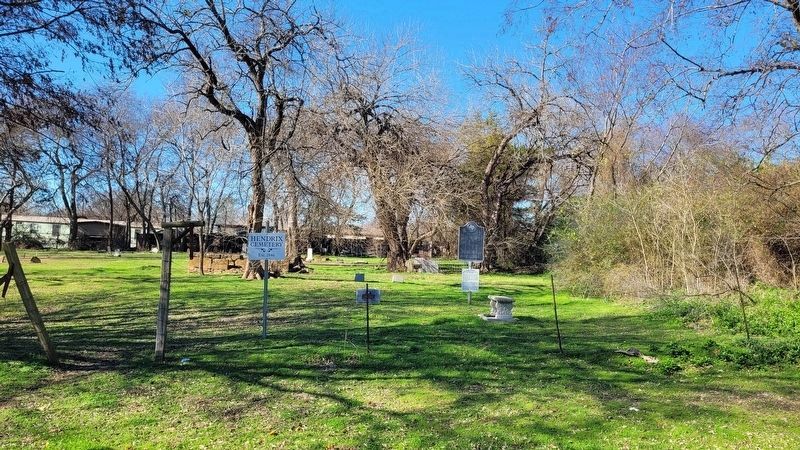 The view of the Hendrix Cemetery and markers. Click for full size. The view of the Hendrix Cemetery and markers image. Click for full size.
