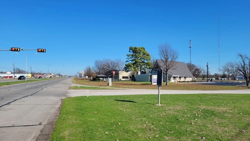 The view of the marker along the street. Click for full size. The view of the marker along the street image. Click for full size.