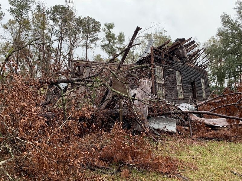 Bethlehem Primitive Baptist Church Marker and church after being destroyed by hurricane.. Click for full size. Bethlehem Primitive Baptist Church Marker and church after being destroyed by hurricane. image. Click for full size.