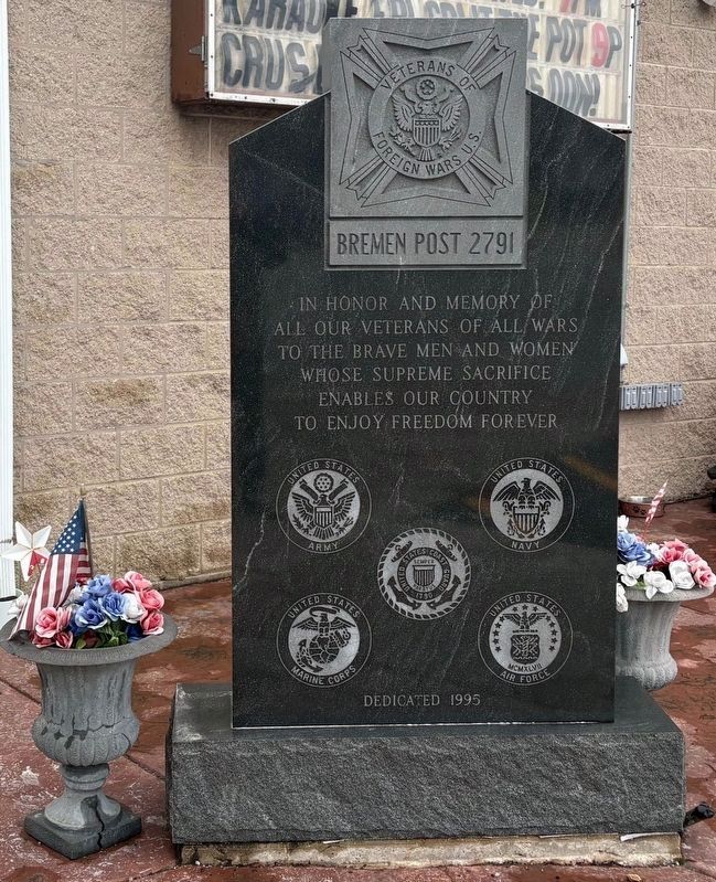 Bremen Post 2791 Memorial. Click for full size. Bremen Post 2791 Memorial image. Click for full size.