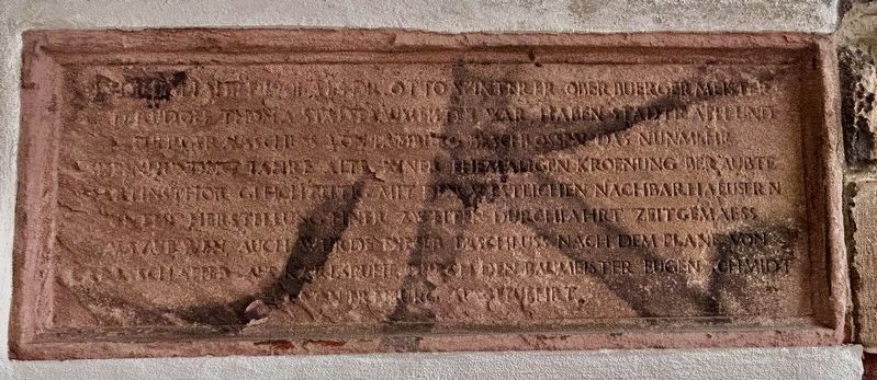 Inscription Just Inside the Martinstor Marker. Click for full size. Inscription Just Inside the Martinstor Marker image. Click for full size.