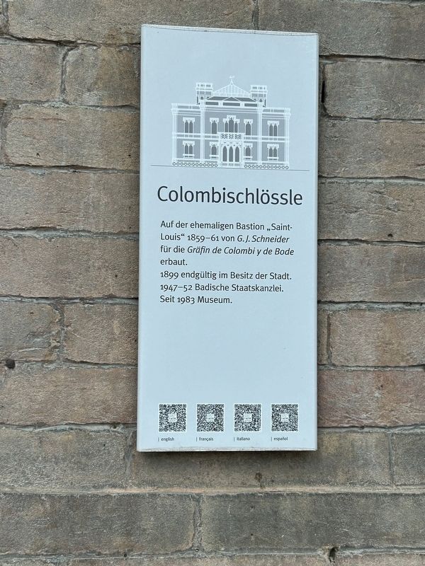 Colombischlössle Marker. Click for full size. Colombischlössle Marker image. Click for full size.